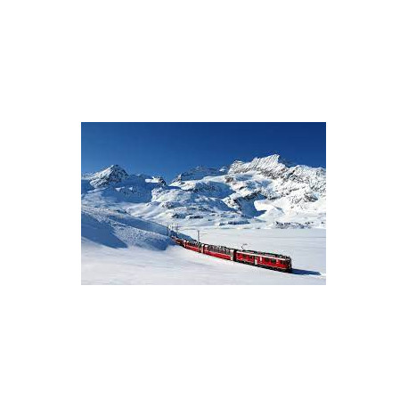 Trenino del Bernina in inverno